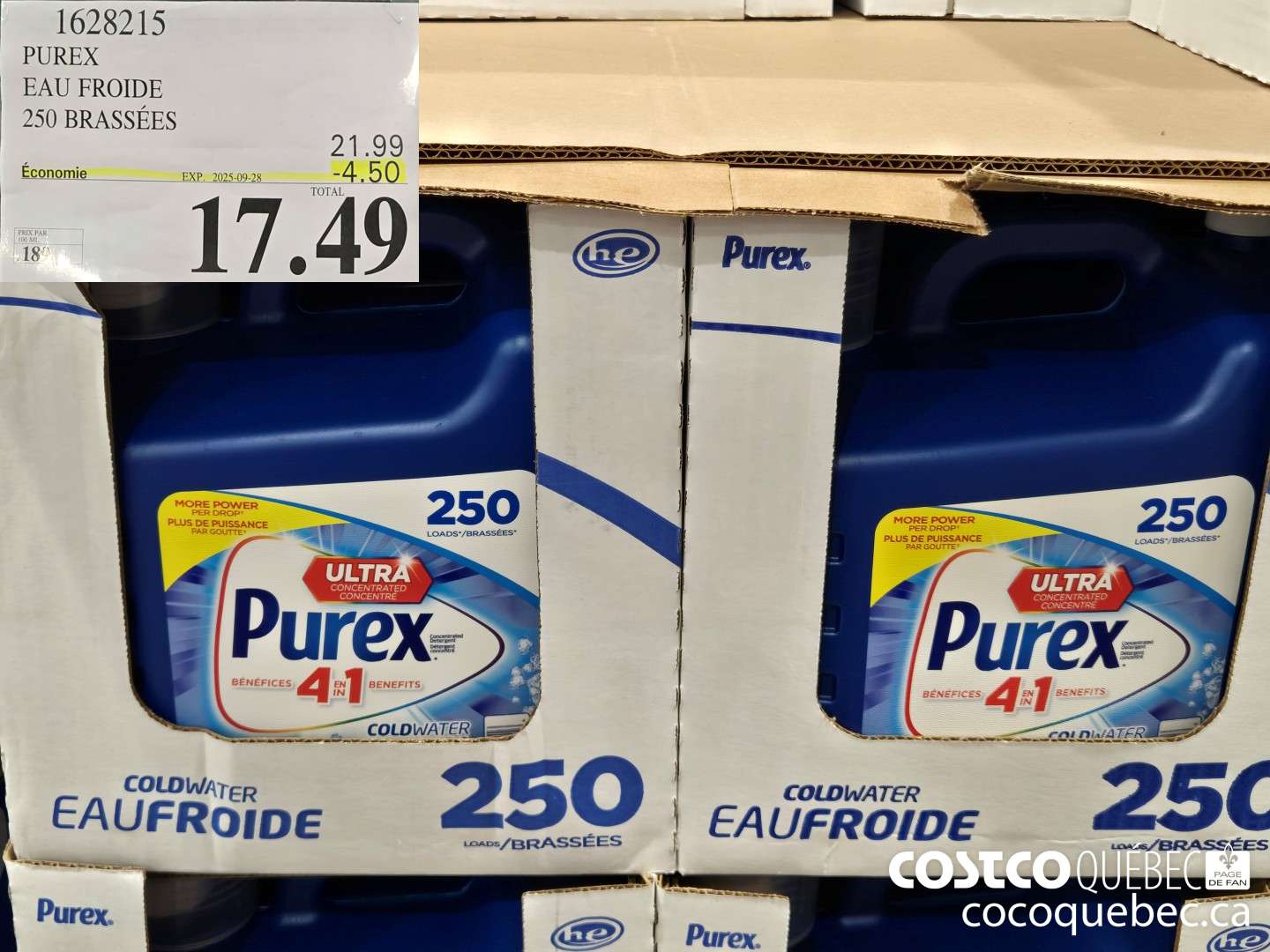 1628215 PUREX EAU FROIDE 250 BRASSEES  ($4.50 INSTANT SAVINGS EXPIRES ON 2025-09-28) $17.49