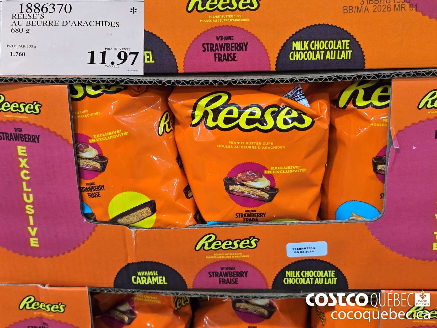 1886370 REESE'S AU BEURRE D'ARACHIDES  $11.97