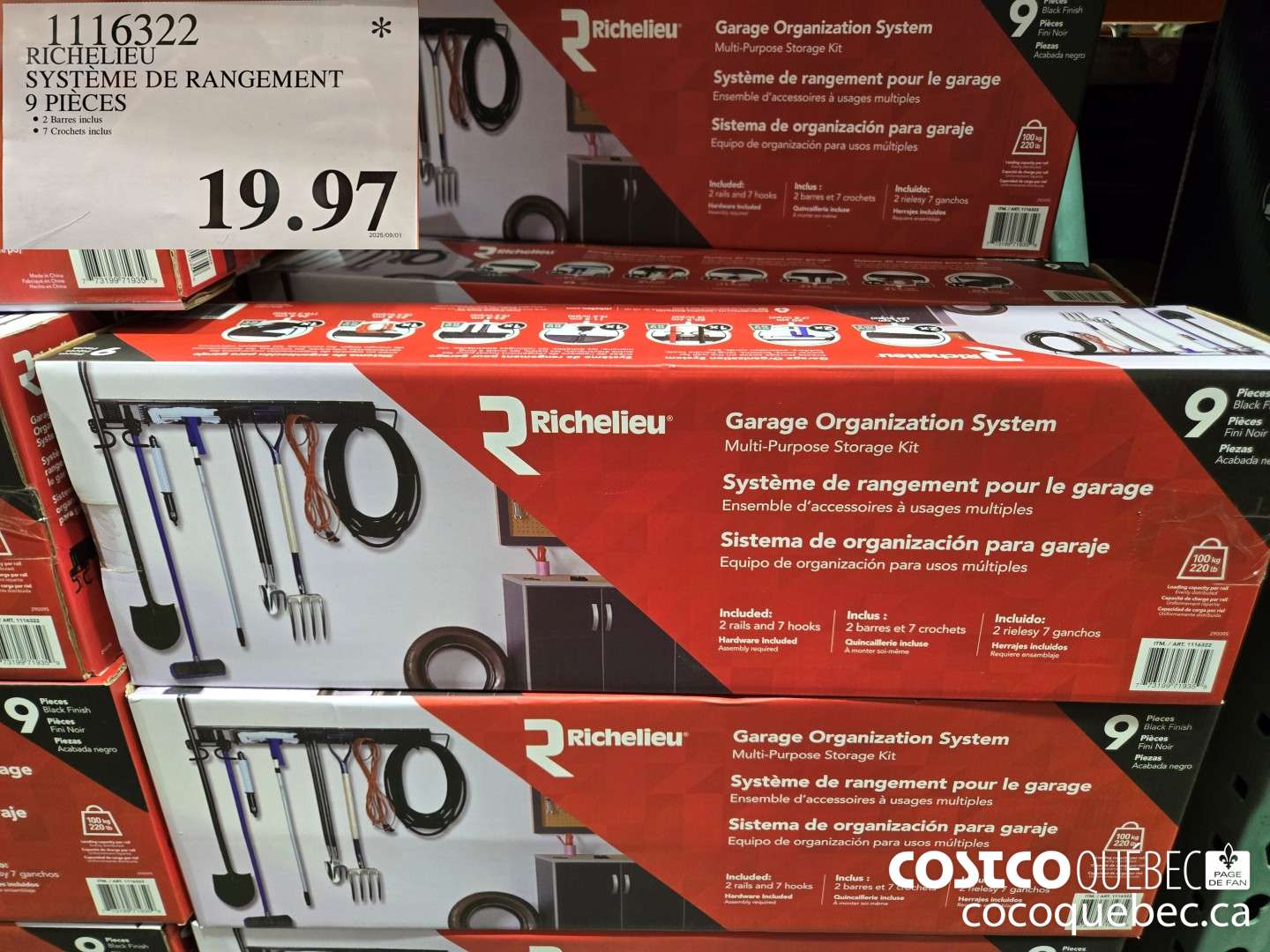 1116322 RICHELIEU SYSTEME DE RANGEMENT  $19.97