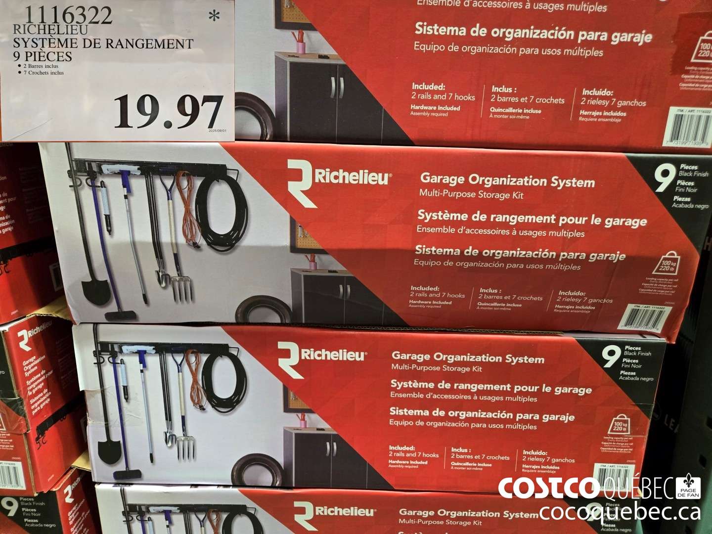 1116322 RICHELIEU SYSTEME DE RANGEMENT  $19.97