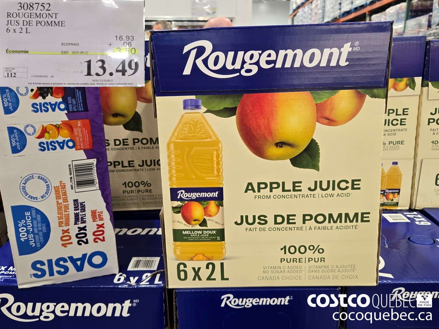 308752 ROUGEMONT JUS DE POMME ($3.50 INSTANT SAVINGS EXPIRES ON 2025-09-21) $13.49