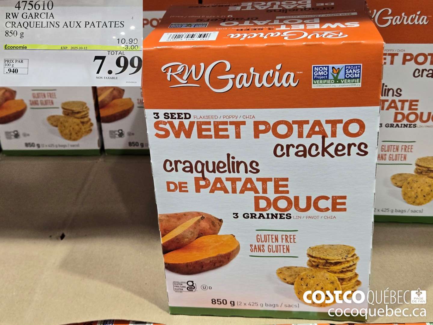 475610 RW GARCIA CRAQUELINS AUX PATATES 850g  $3.00OFF (EXPIRES ON 2025-10-12) $7.99