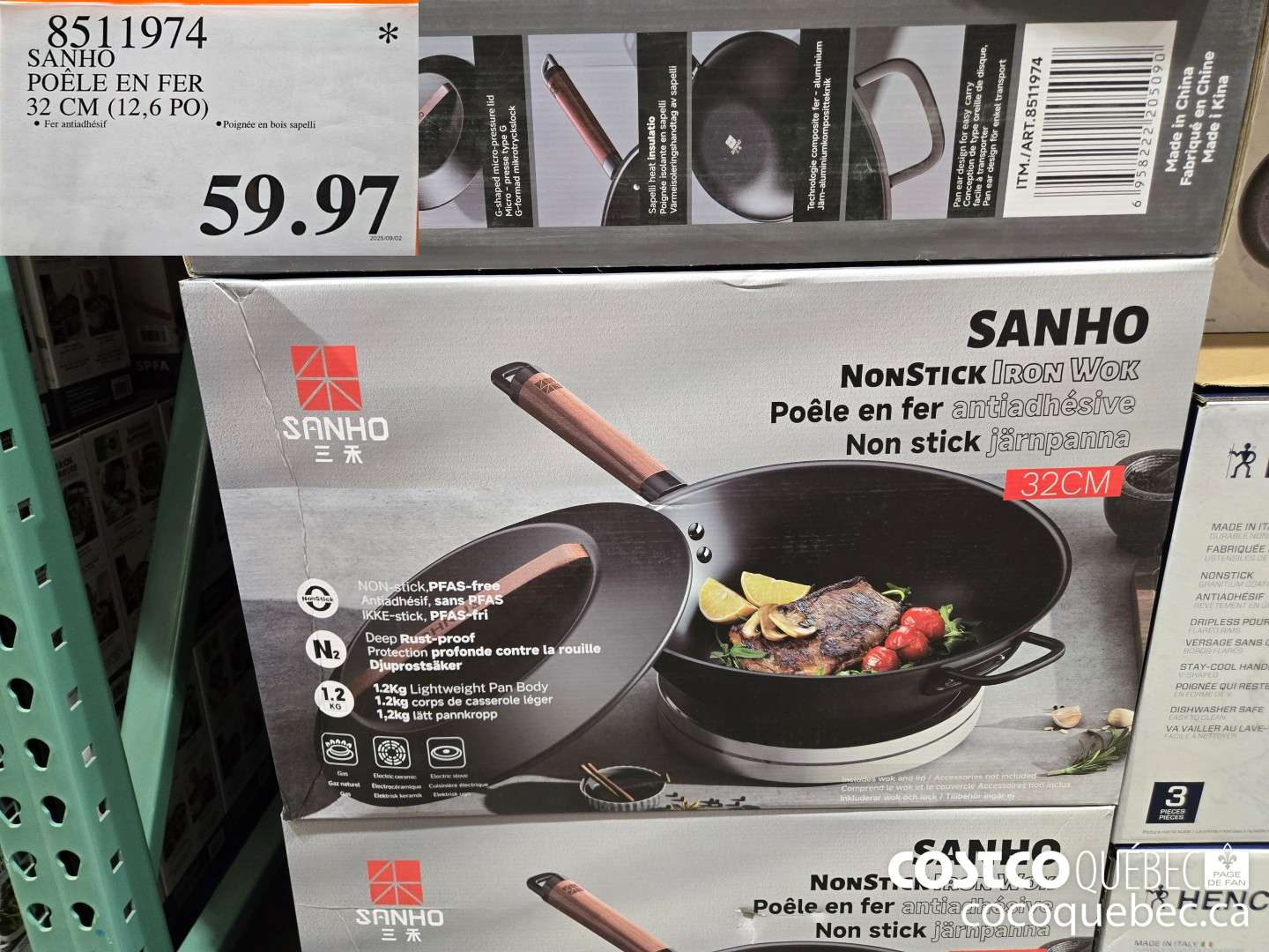 8511974 SANHO POELE EN FER 32 CM (12,6 PO)  $59.97