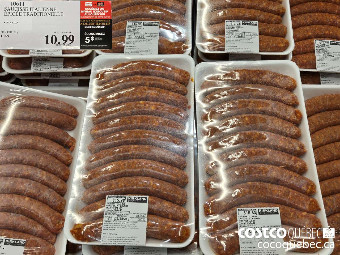 10611 SAUCISSE ITALIENNE ($5.00 INSTANT SAVINGS)