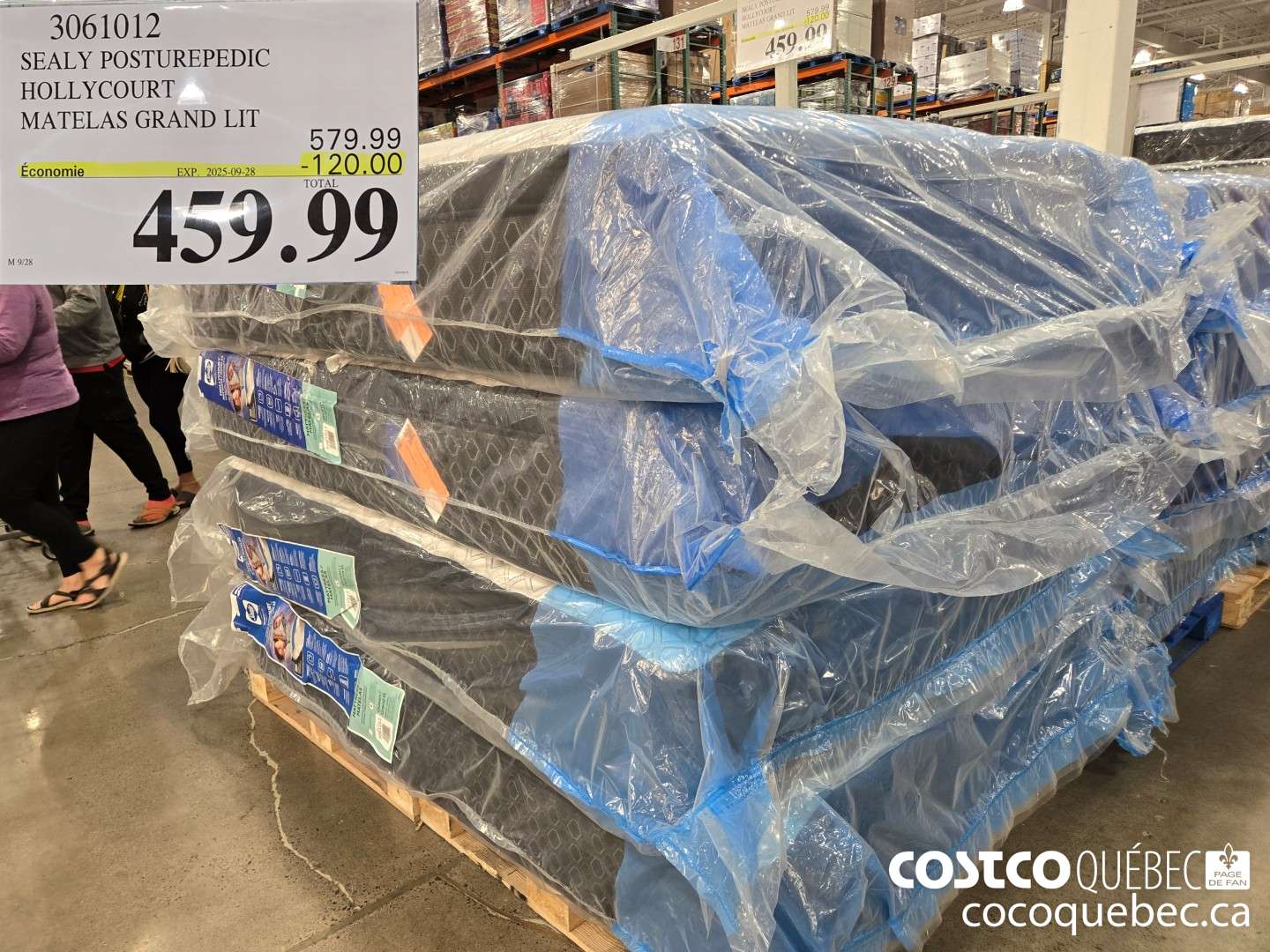 3061012 SEALY POSTUREPEDIC HOLLYCOURT MATELAS GRAND LIT  ($120.00 INSTANT SAVINGS EXPIRES ON 2025-09-28) $459.99