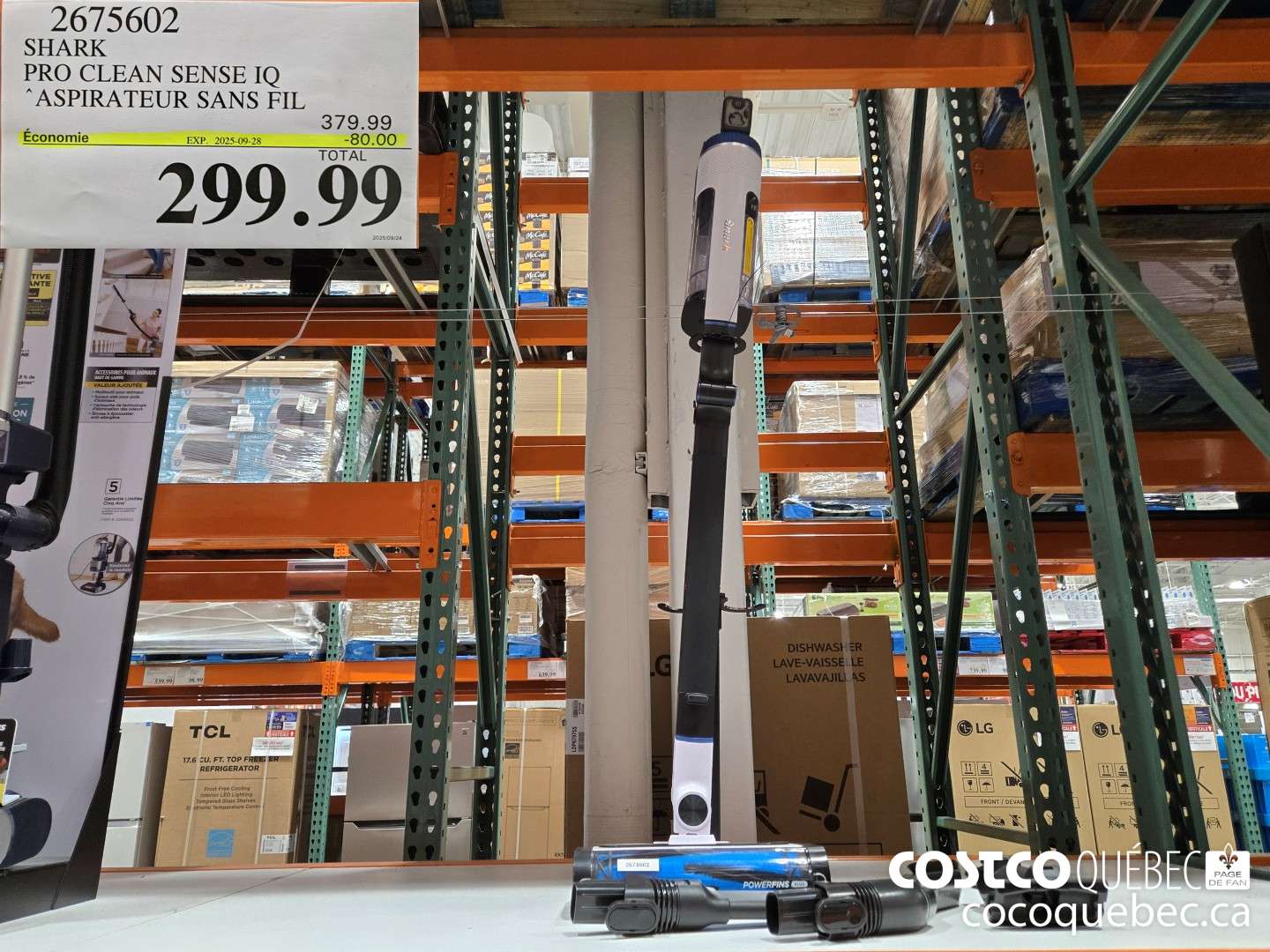 2675602 SHARK PRO CLEAN SENSE IQ ASPIRATEUR SANS FIL  ($80.00 INSTANT SAVINGS EXPIRES ON 2025-09-28) $299.99