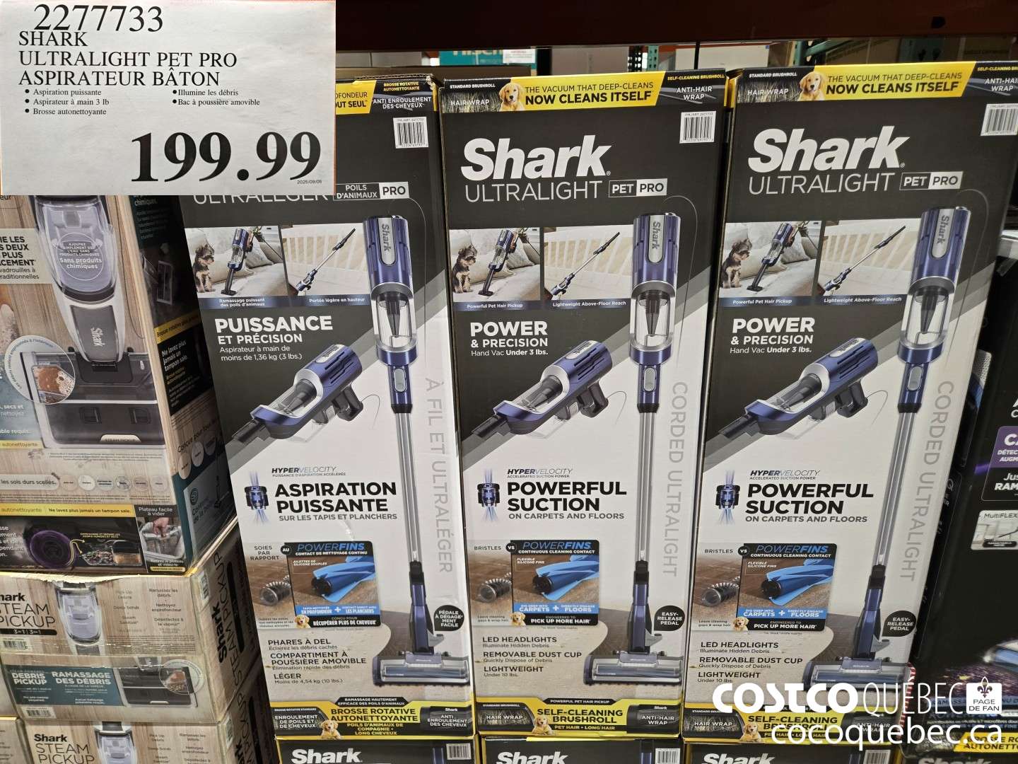 2277733 SHARK ULTRALIGHT PET PRO ASPIRATEUR BATON  $199.99