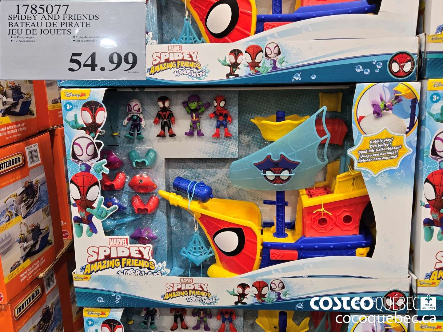 1785077 SPIDEY AND FRIENDS BATEAU DE PIRATE JEU DE JOUETS $54.99