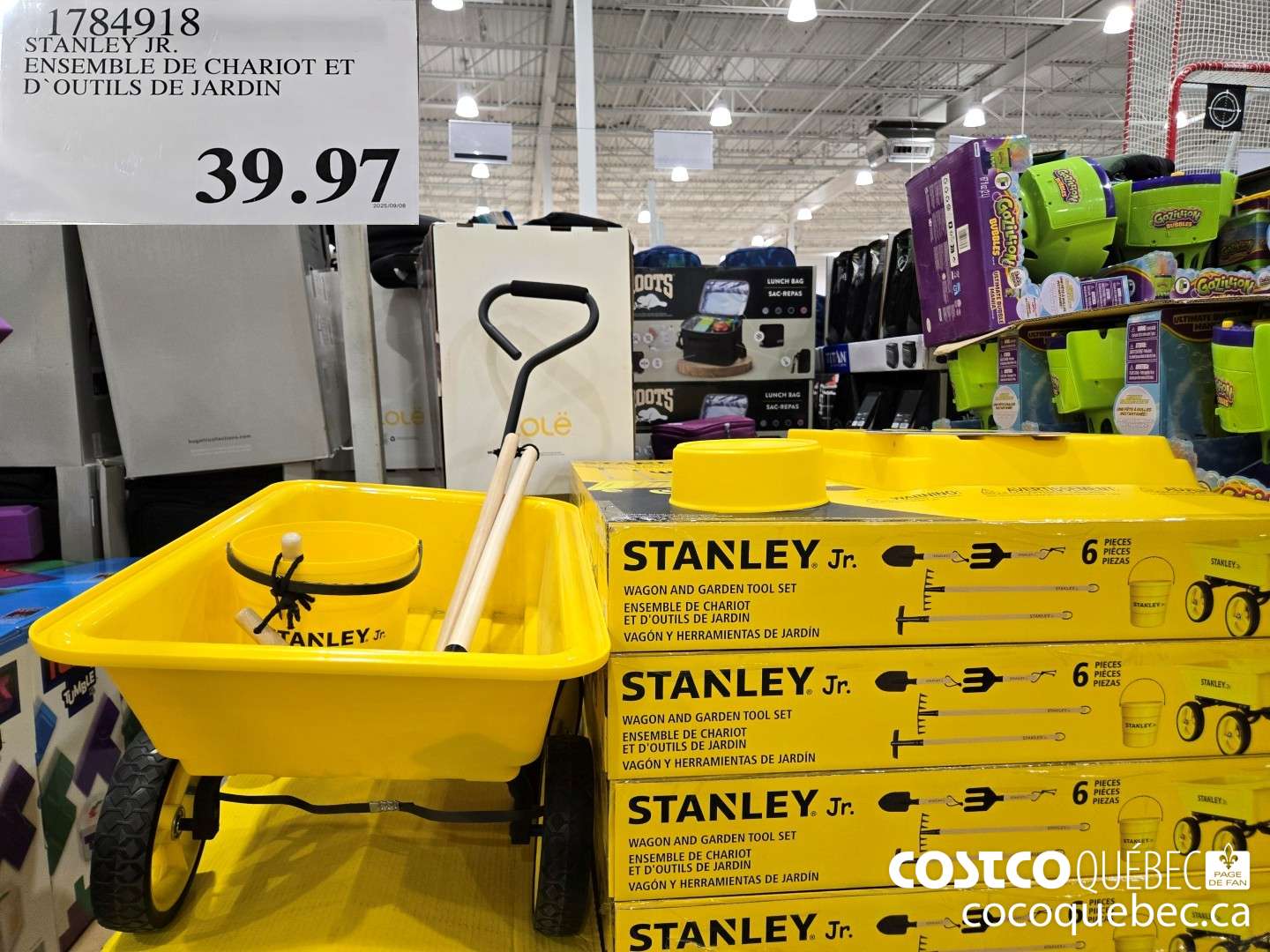 1784918 STANLEY JR. ENSEMBLE DE CHARIOT ET D OUTILS DE JARDIN  $39.97