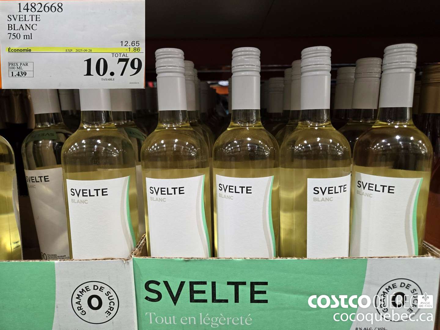 1482668 SVELTE BLANC, CANADA ($1.86 INSTANT SAVINGS EXPIRES ON 2025-09-28) $10.49