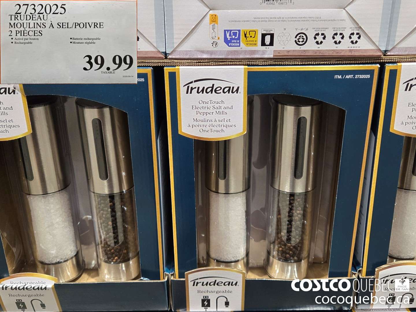 2732025 TRUDEA MOULINS: A SEL/POIVRE 2 PIECES  $39.99