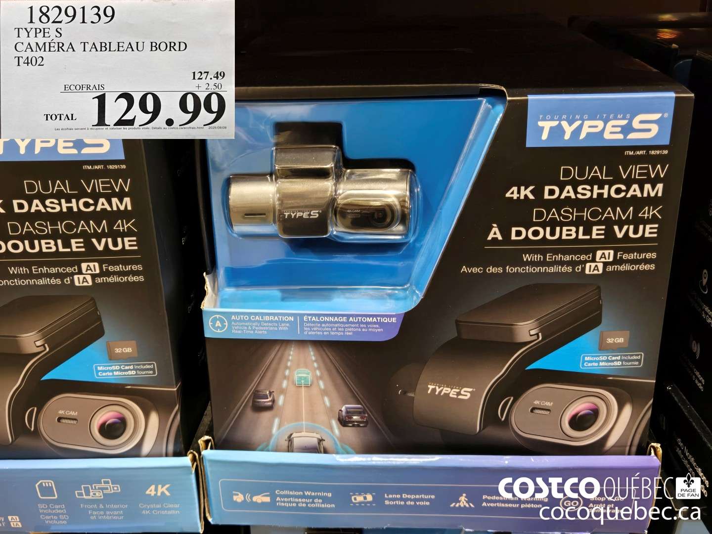 1829139 TYPE S CAMERA TABLEAU BORD T402  $129.99