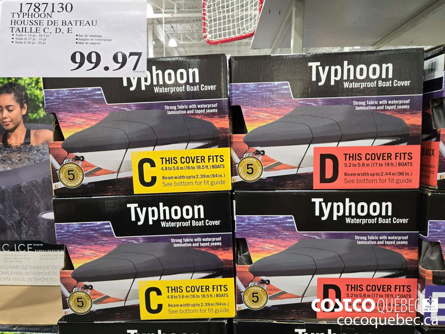 1787130 TYPHOON HOUSSE DE BATEAU TAILLE C, d, e  $99.97