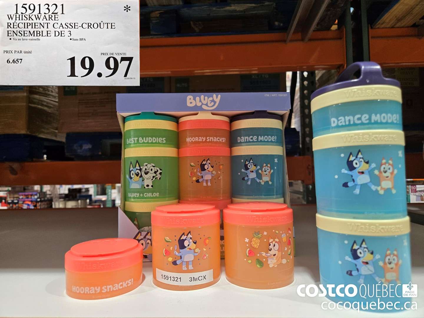 1591321 WHISKWARE RECIPIENT CASSE-CROUTE ENSEMBLE DE 3  $19.97