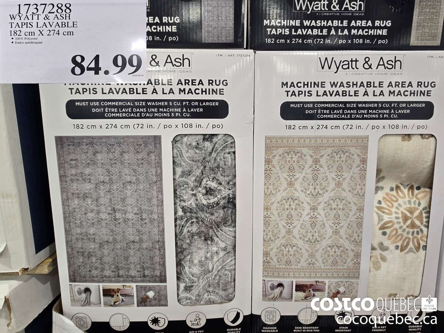 1737288 WYATT & ASH TAPIS D'INTERIEUR 182 X 274 cm  $84.99