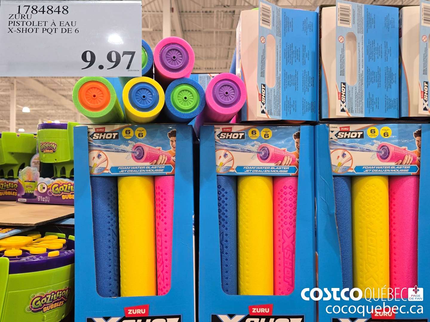 1784848 ZURU PISTOLET A EN MOUSSE X-SHOT PQT DE 6  $9.97