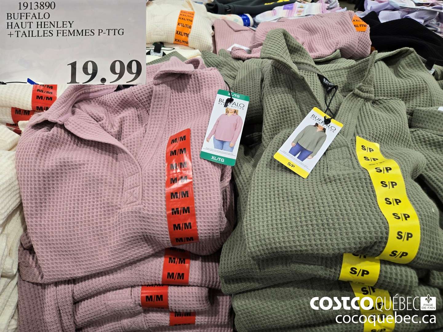 1913890 BUFFALO HAUT HENLEY + TAILLES FEMMES P-TTG  $19.99