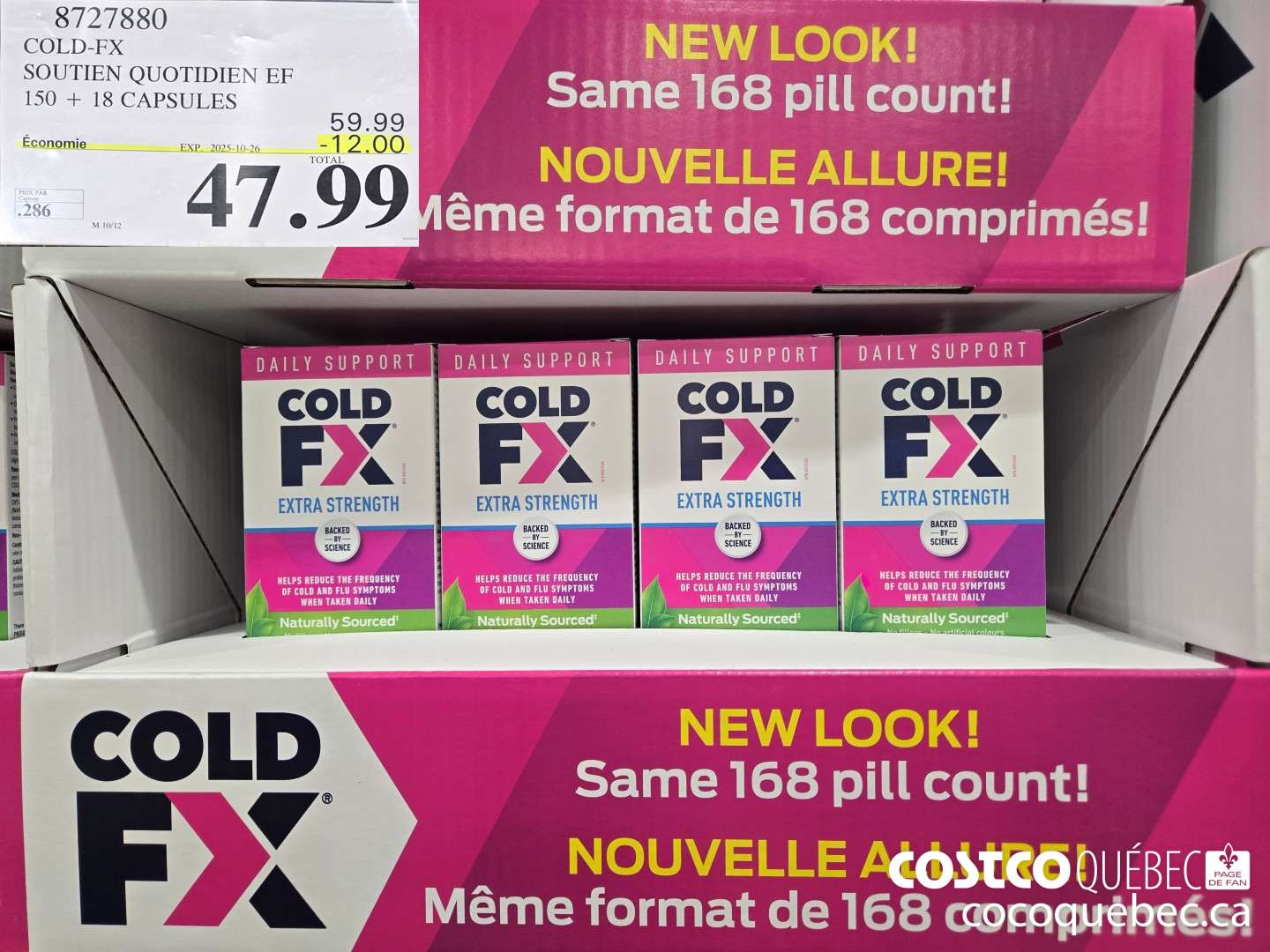 8727880 COLD FX EXTRA STRONG DAILY DEFENSE 2025-01-19 ($12.00 INSTANT SAVINGS EXPIRES ON 2025-10-26) $47.99
