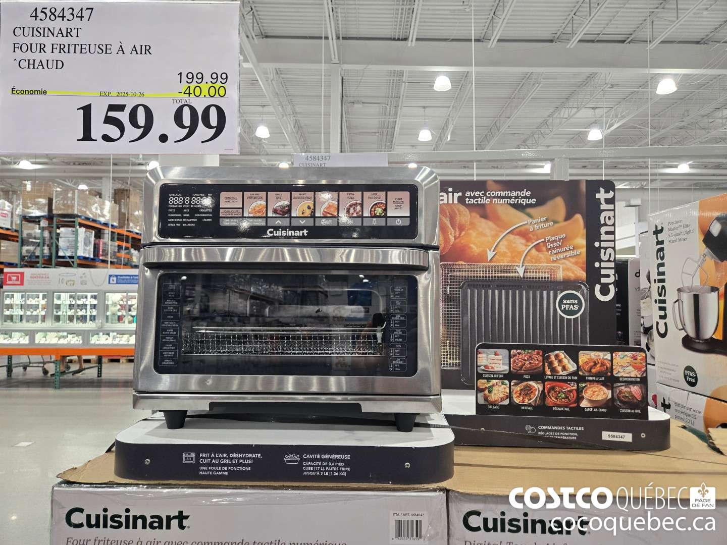 4584347 CUISINART AIR FRYER OVEN “HOT” TOTAL 159.99 ($40.00 INSTANT SAVINGS EXPIRES ON 2025-10-26) $159.99