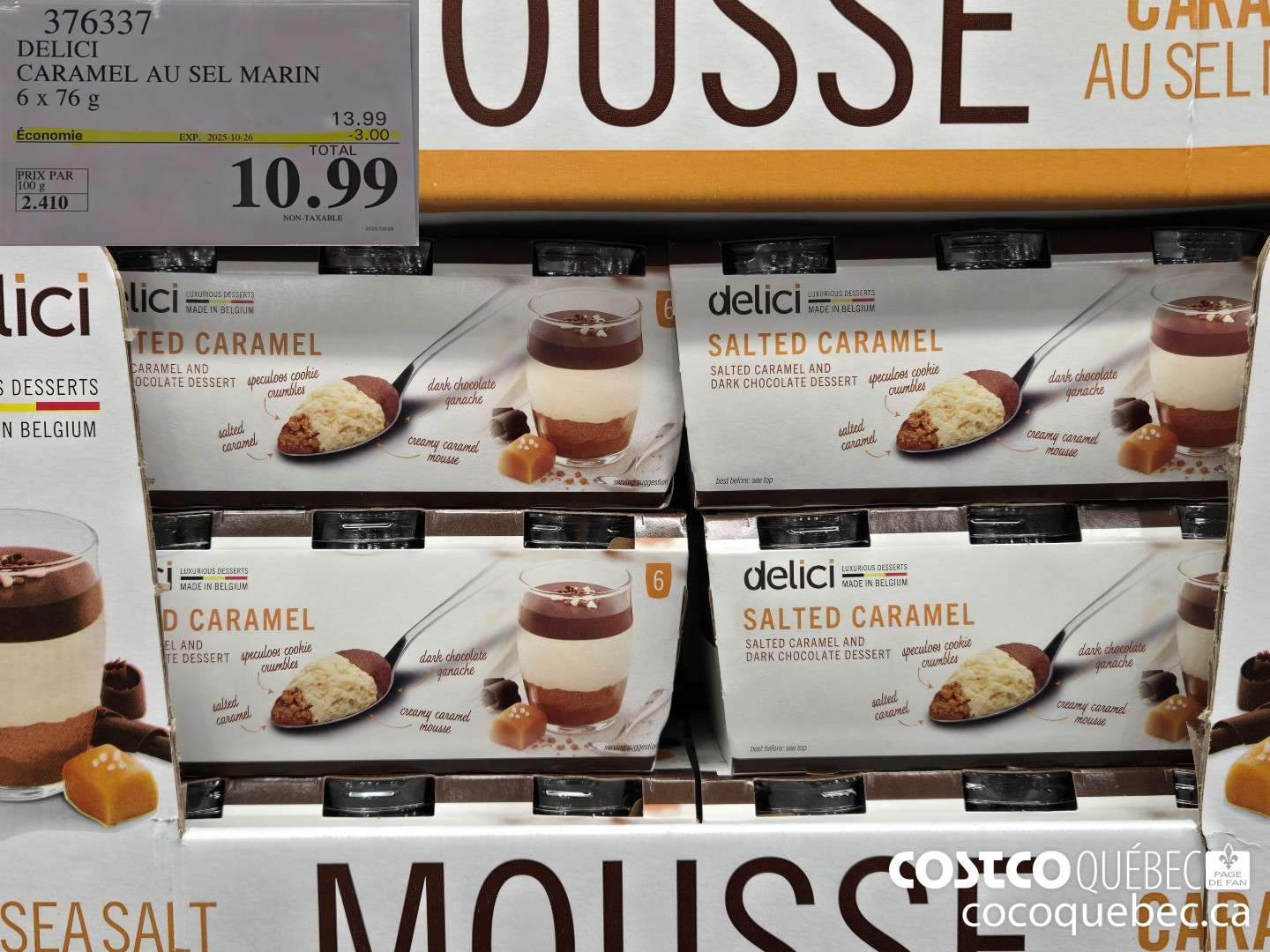376337 DELICI CARAMEL AU SEL MARIN 6x 76 g 3.00 OFF (EXPIRES ON 2025-10-26) $10.99