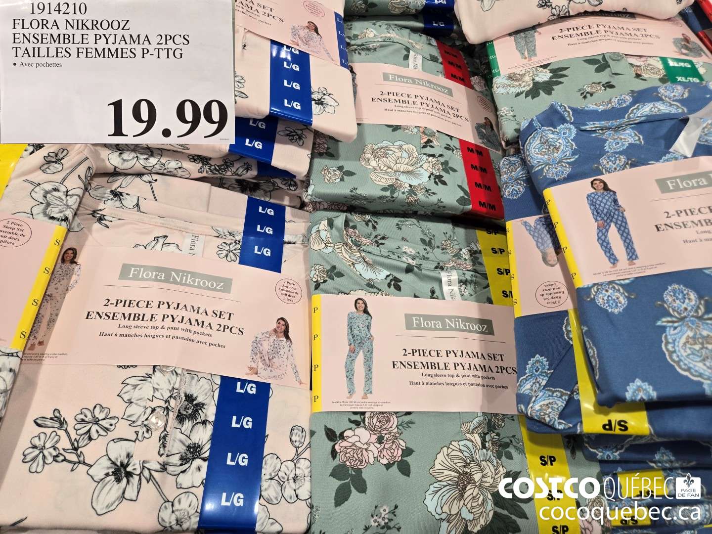 1914210 FLORA NIKROOZ ENSEMBLE PYJAMA 2PCS TAILLES FEMMES P-TTG  $19.99