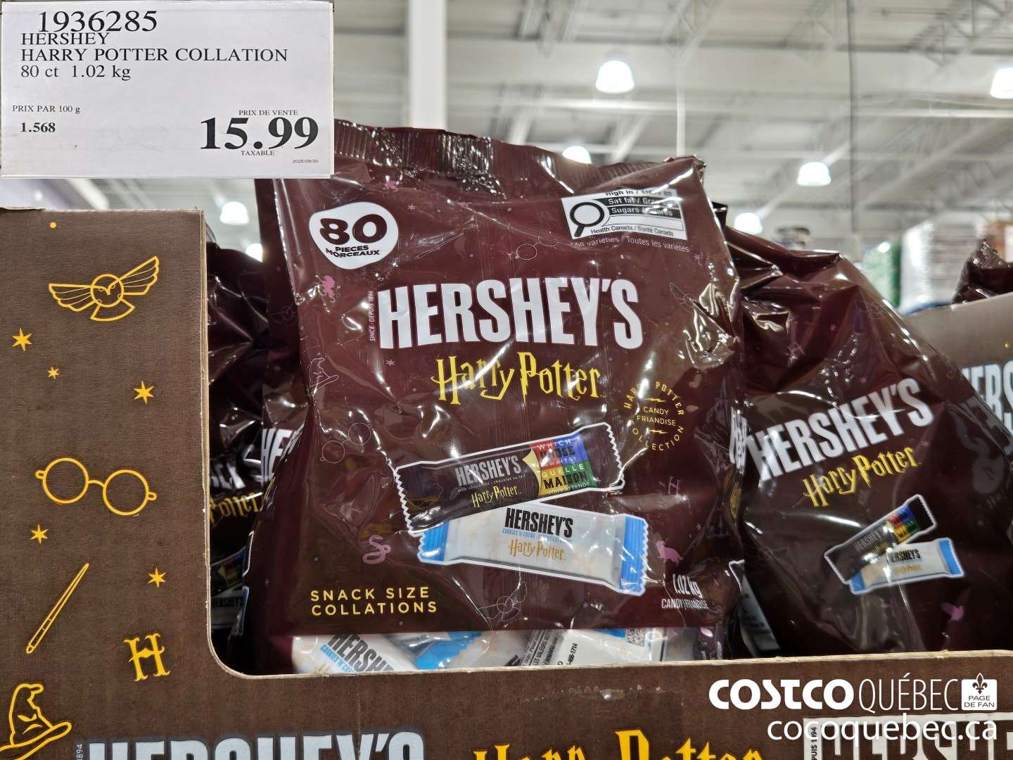 19302385 HERSHEY HARRY POTTER COLLATION 80 ct 1.02 kG  $15.99