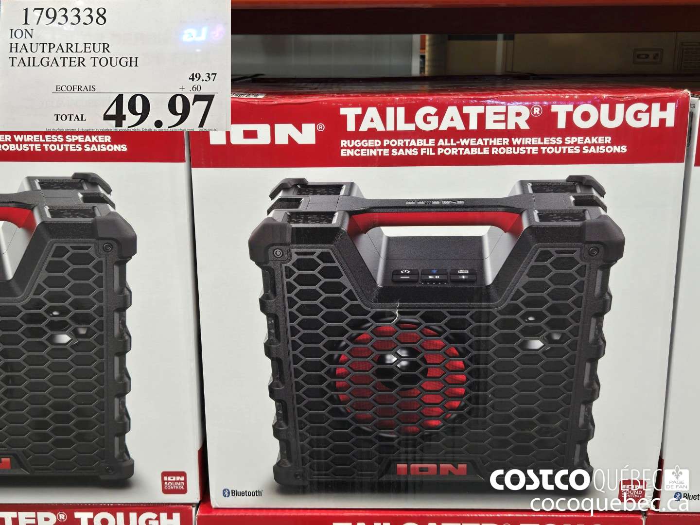 1793338 ION TAILGATER TOUGH SPEAKER $49.97