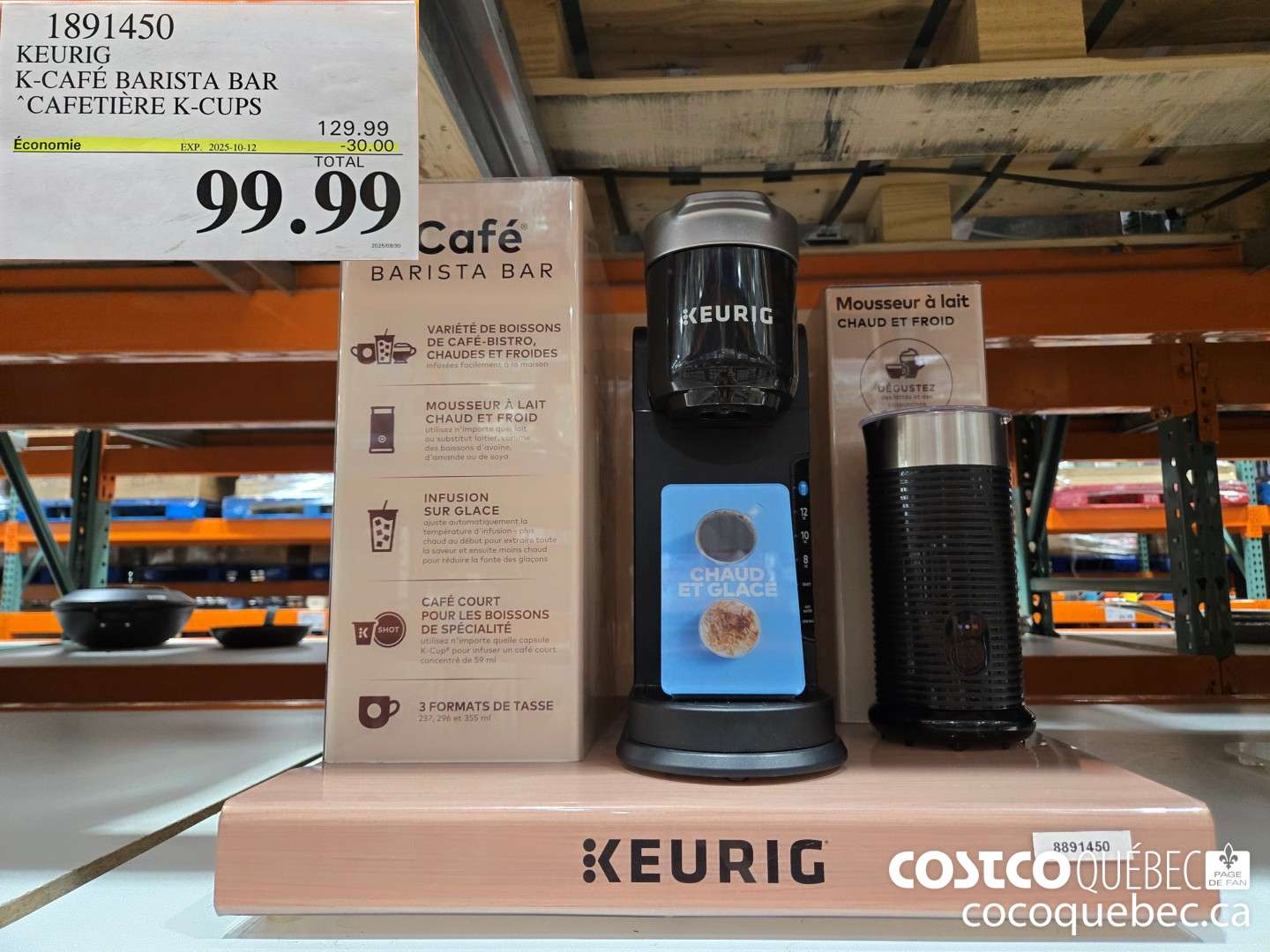 1891450 KEURIG K CAFE BAR’STA BAR CAFETIERE  ($30.00 INSTANT SAVINGS EXPIRES ON 2025-10-12) $99.99
