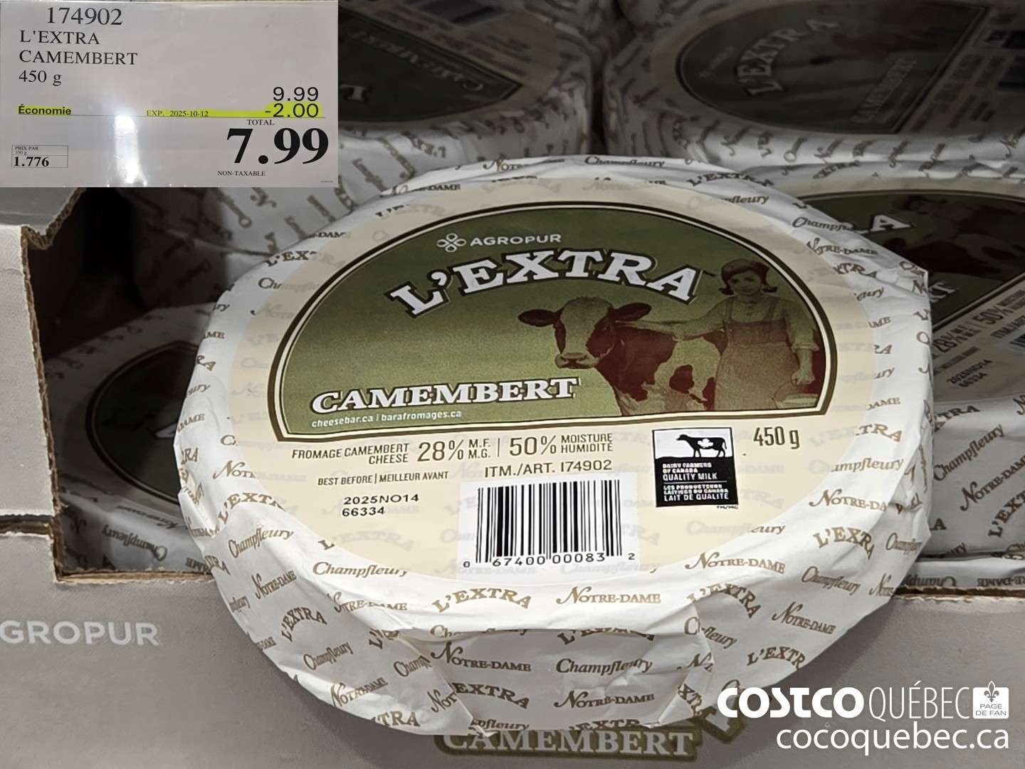 174902 L'EXTRA CAMEMBERT  ($2.00 INSTANT SAVINGS EXPIRES ON 2025-10-12) $7.99