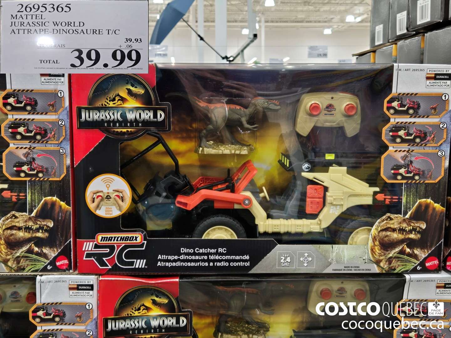 2695365 MATTEL JURASSIC WORLD ATTRAPE-DINOSAURE T/C  $39.99