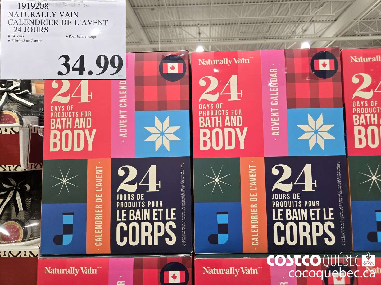 1919208 NATURALLY VAIN CALENDRIER DE L'AVENT 24 JOURS  $34.99