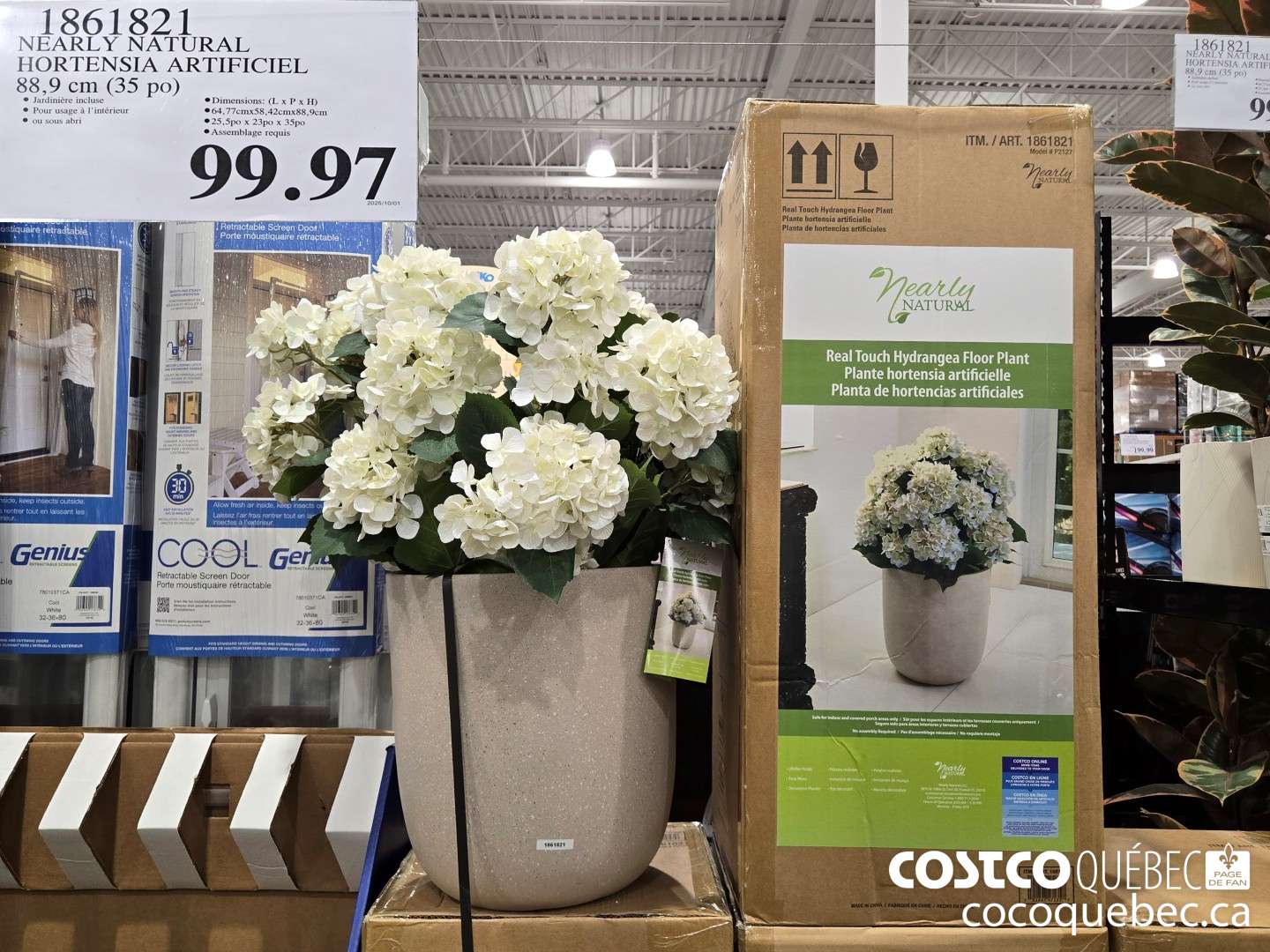 1861821 NEARLY NATURAL HORTENSIA ARTIFICIEL $99.97