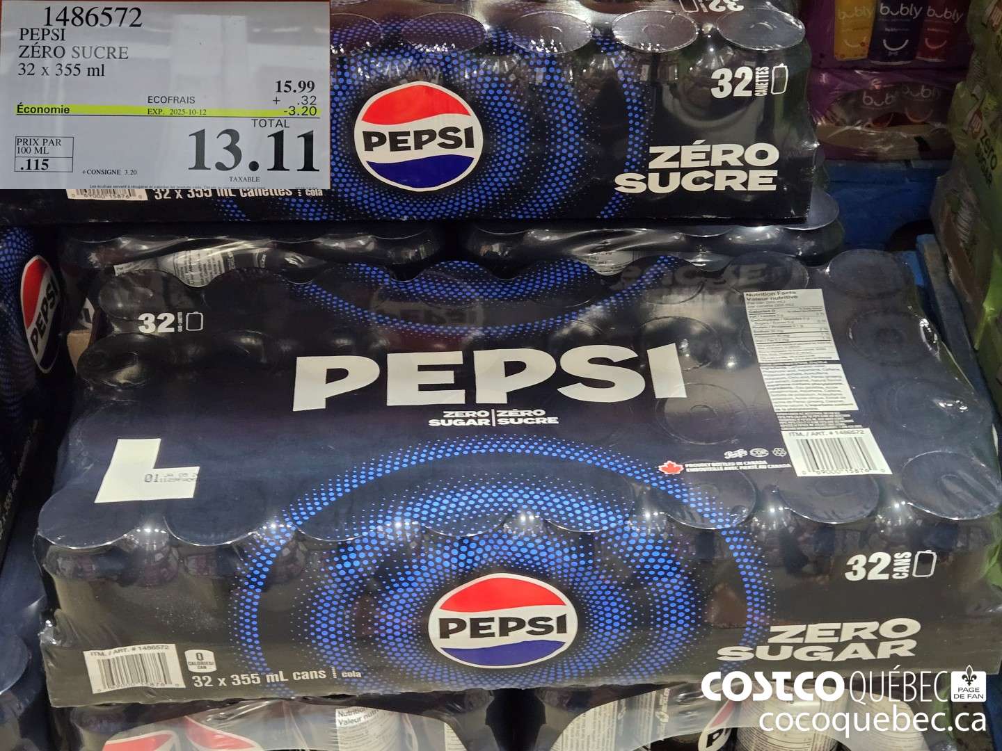 1486572 PEPSI ZERO  ($3.20 INSTANT SAVINGS EXPIRES ON 2025-10-12) $13.11