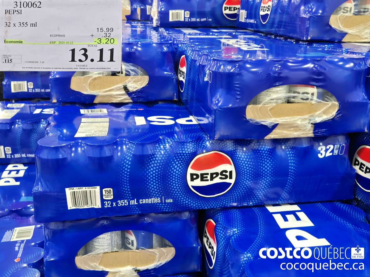 310062 PEPSI  ($3.20 INSTANT SAVINGS EXPIRES ON 2025-10-12) $13.11