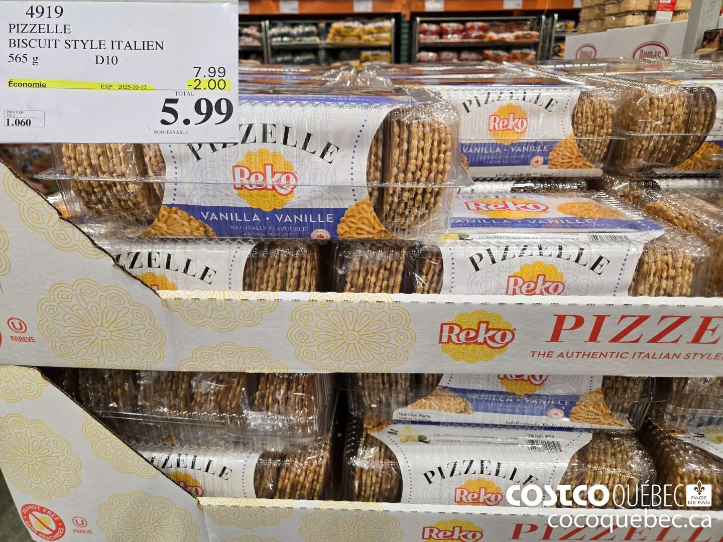 4919 PIZZELLE BISCUITS ITALIENS ($2.00 INSTANT SAVINGS EXPIRES ON 2025-10-12) $5.99
