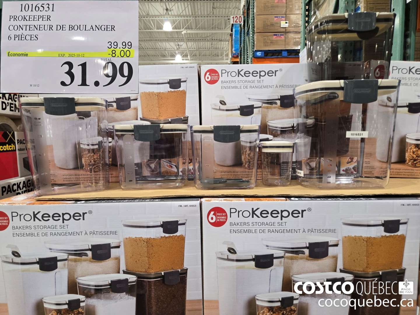 1016531 PROKEEPER CONTENEUR DE BOULANGER 6 PIECES 8.00 OFF (EXPIRES ON 2025-10-12) $39.99