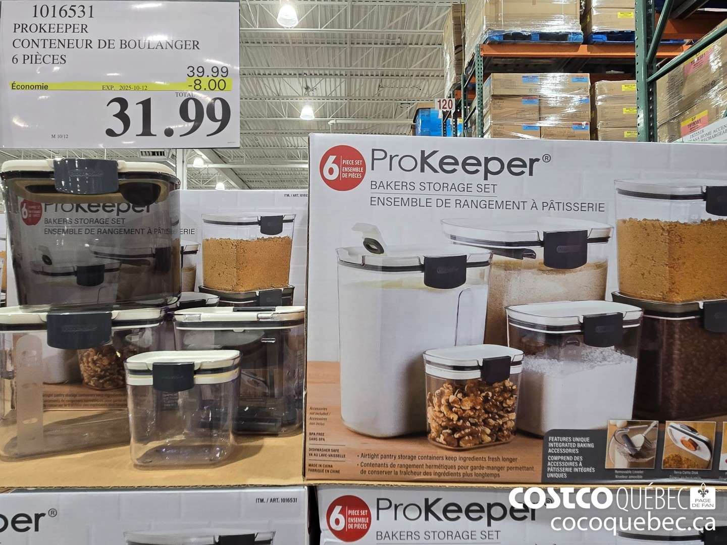 1016531 PROKEEPER CONTENEUR DE BOULANGER 6 PIECES  ($8.00 INSTANT SAVINGS EXPIRES ON 2025-10-12) $31.99