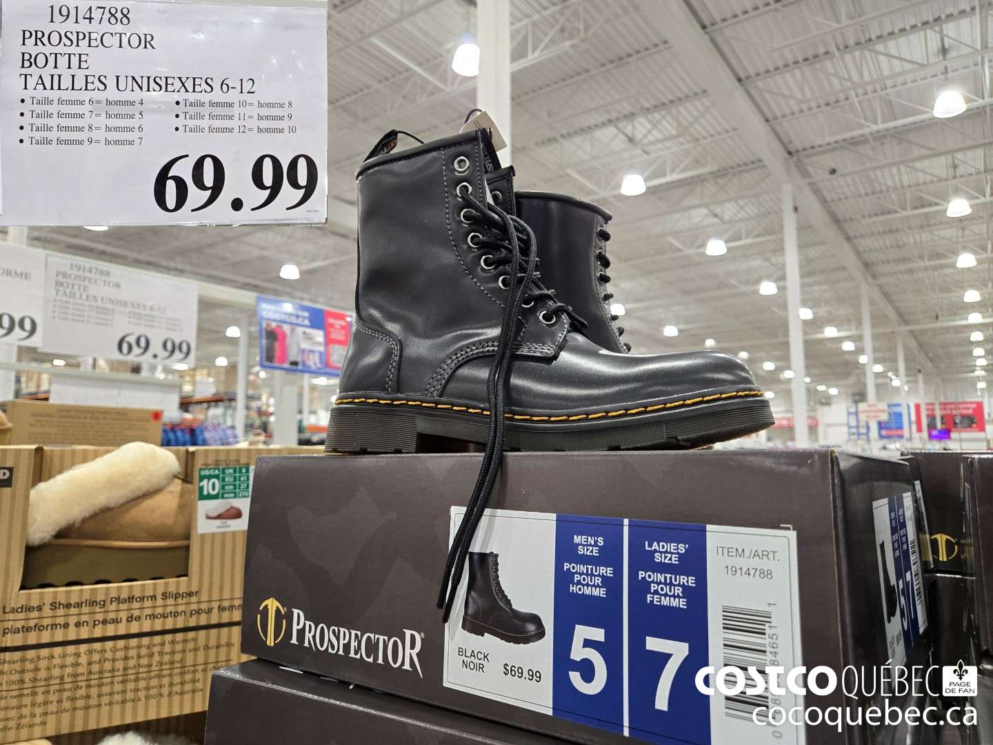 1914788 PROSPECTOR BOTTE TAILLES UNISEXES 6-12  $69.99
