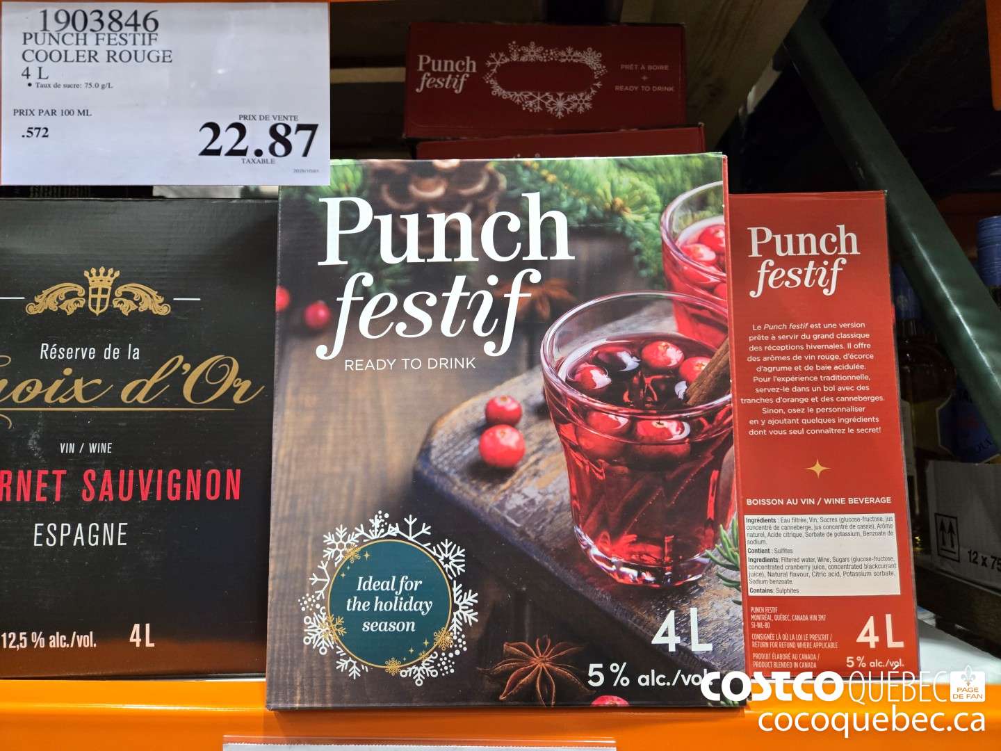 1903846 PUNCH FESTIF COOLER ROUGE  $22.87