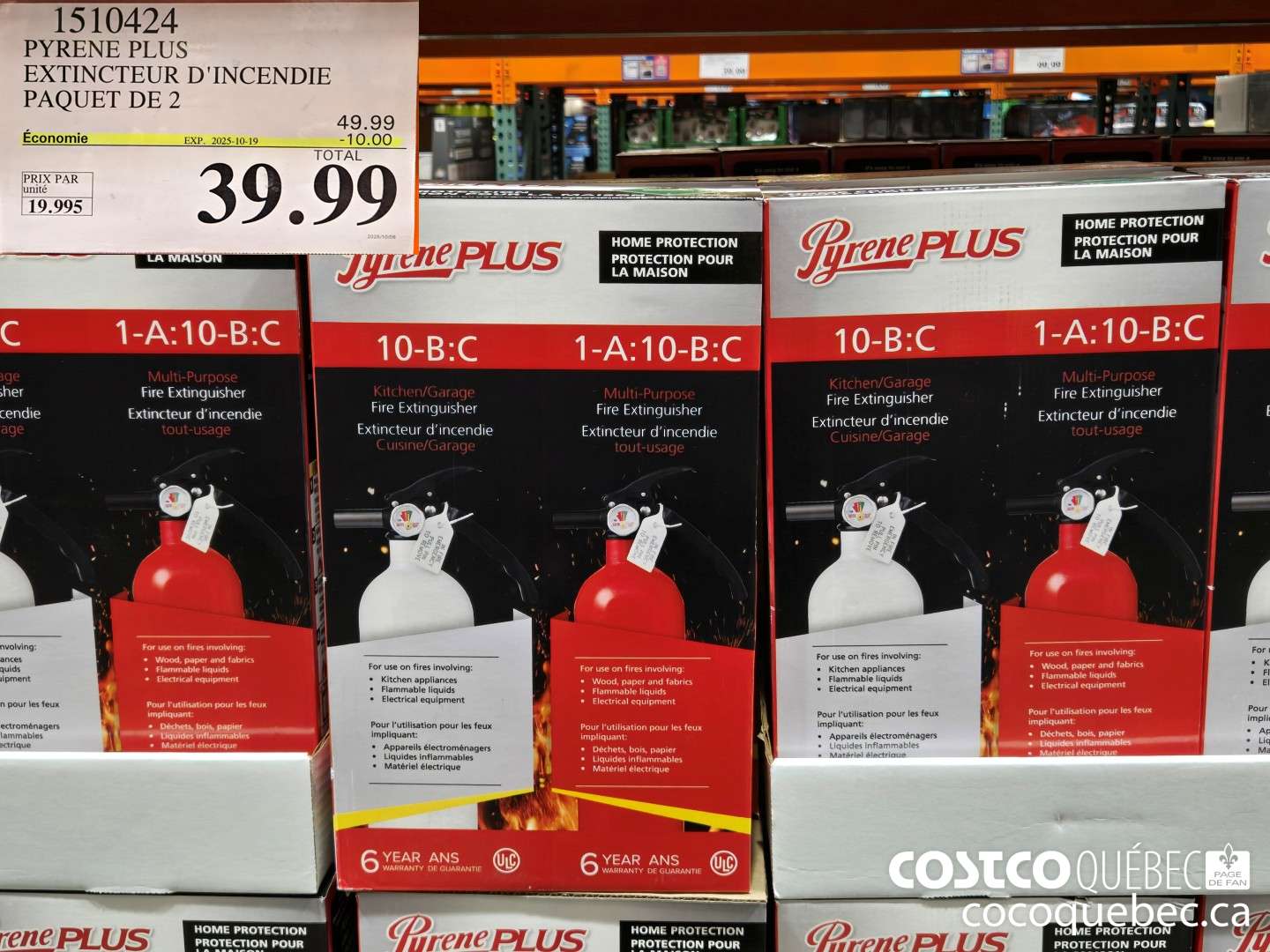 1510424 PYRENE PLUS EXTINCTEUR D'INCENDIE PAQUET DE 2 ($10.00 INSTANT SAVINGS EXPIRES ON 2025-10-19) $39.99