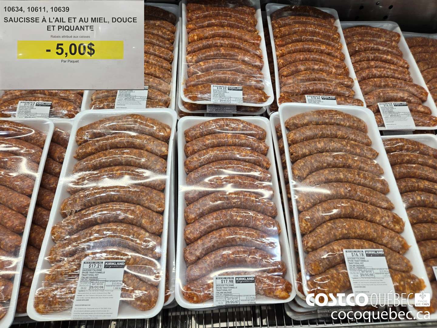 10634 SAUCISSE ITALIENNE DOUCE TRADITIONELLE  ($5.00 INSTANT SAVINGS)