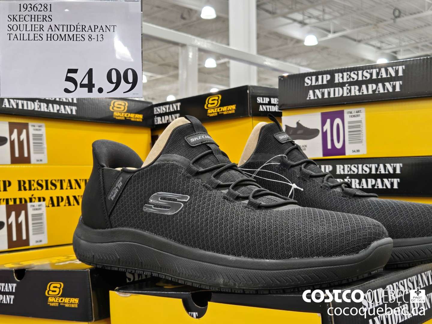 1936281 SKECHERS SOULIER ANTIDERAPANT TAILLES HOMMES 8-13  $54.99