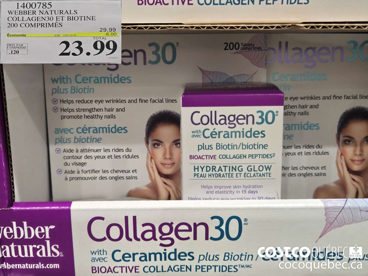 1400785 WEBBER NATURALS COLLAGEN 30 A/ BIOTIN 200 TABLET ($6.00 INSTANT SAVINGS EXPIRED ON 2025-10-26) $23.99