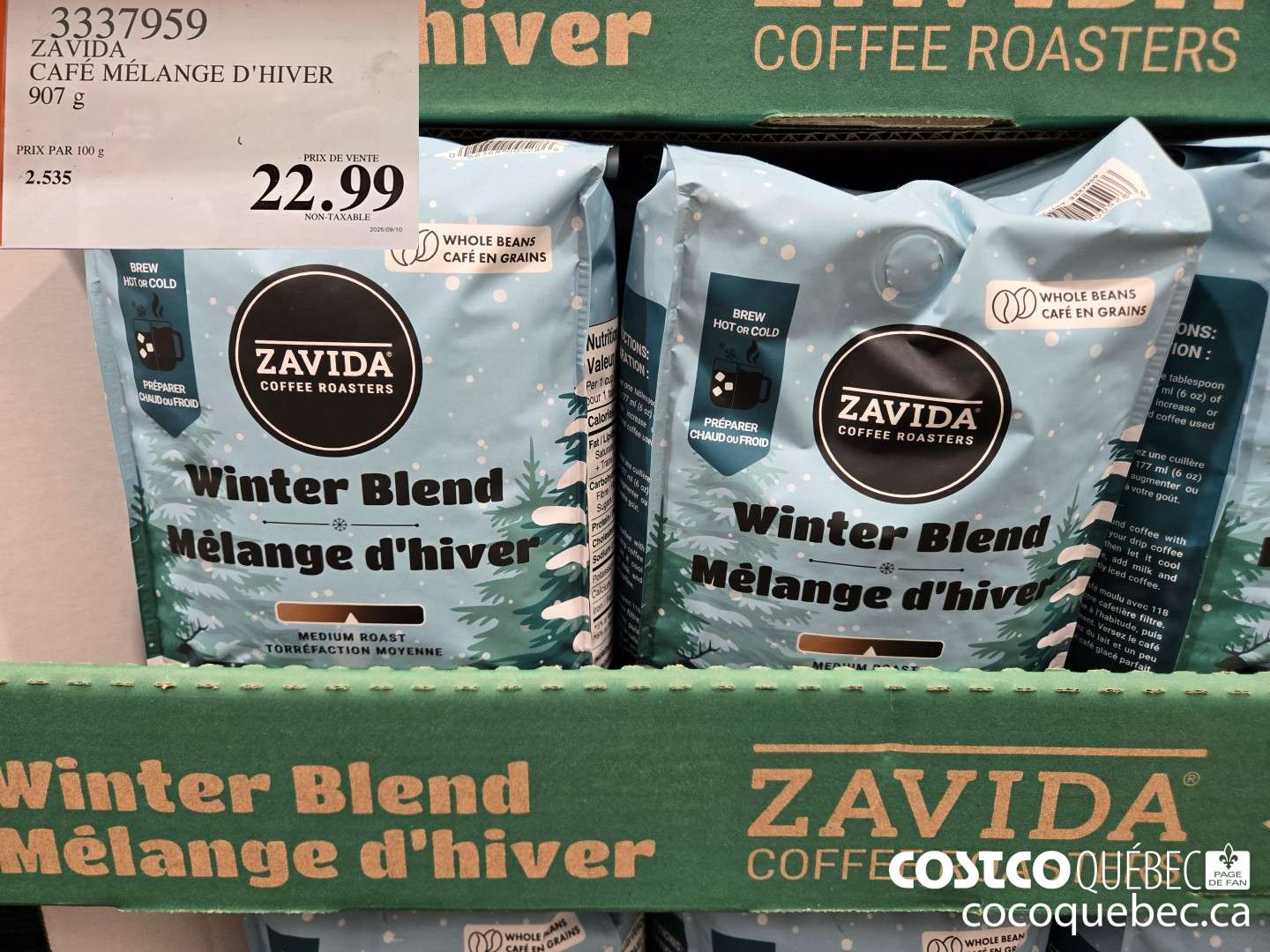 3337959 ZAVIDA CAFE MELANGE D'HIVER .  $22.99