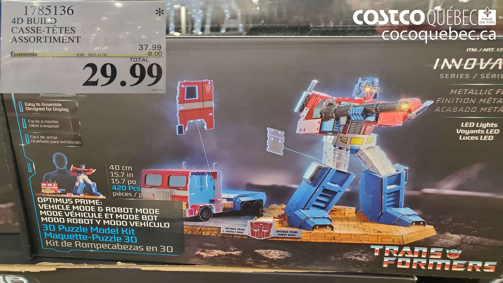 1785136 4D BUILD CASSE-TETES ASSORTIMENT ($8.00 INSTANT SAVINGS EXPIRES ON 2025-11-30) $29.99