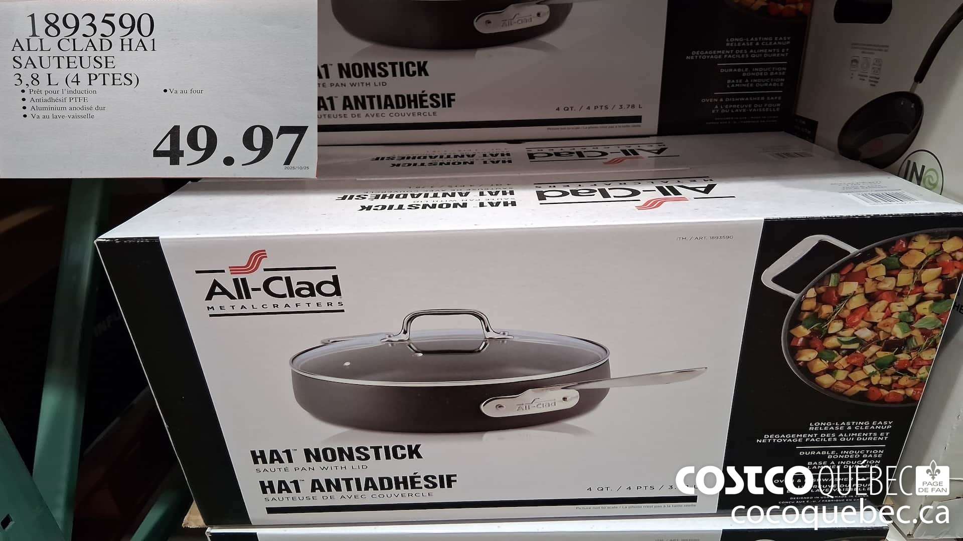1893590 ALL CLAD HA1 SAUTEUSE 3,8 L (4 PTES)  $49.97