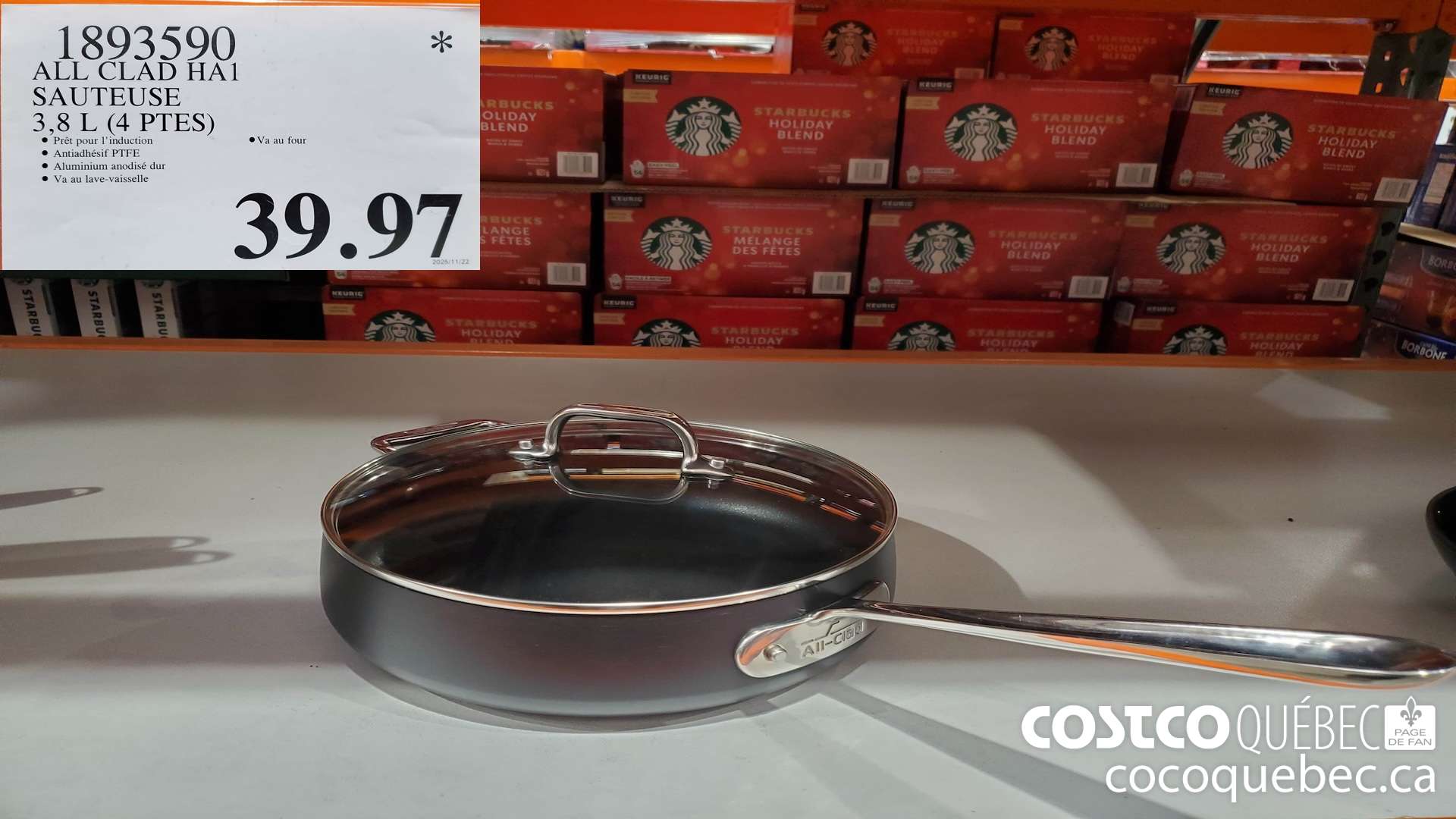 1893590 ALL CLAD HA1 SAUTEUSE 3,8 L (4 PTES)  $39.97