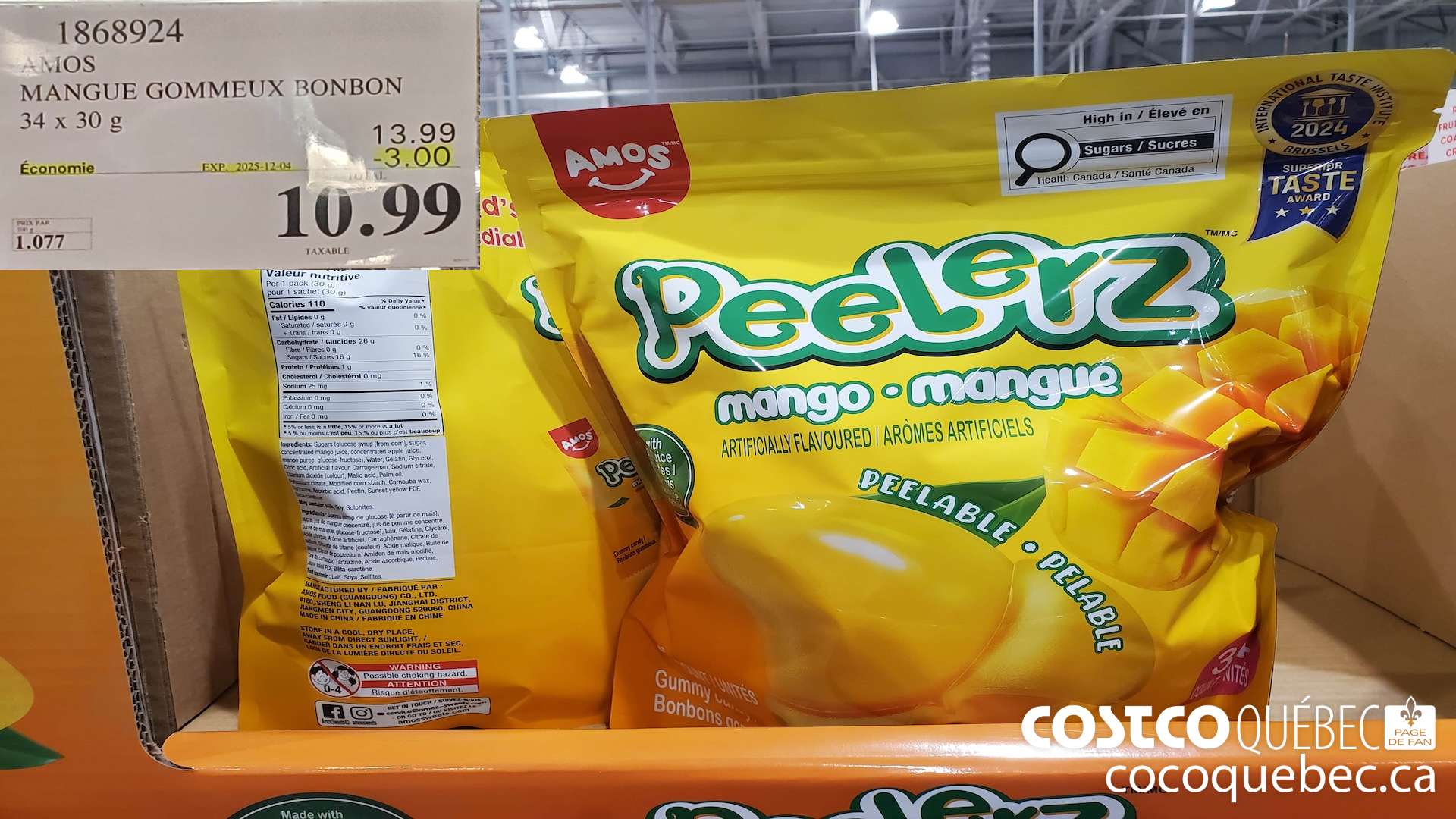 1868924 AMOS MANGUE GOMMEUX BONBON ($3.00 INSTANT SAVINGS EXPIRES ON 2025-12-04) $10.99