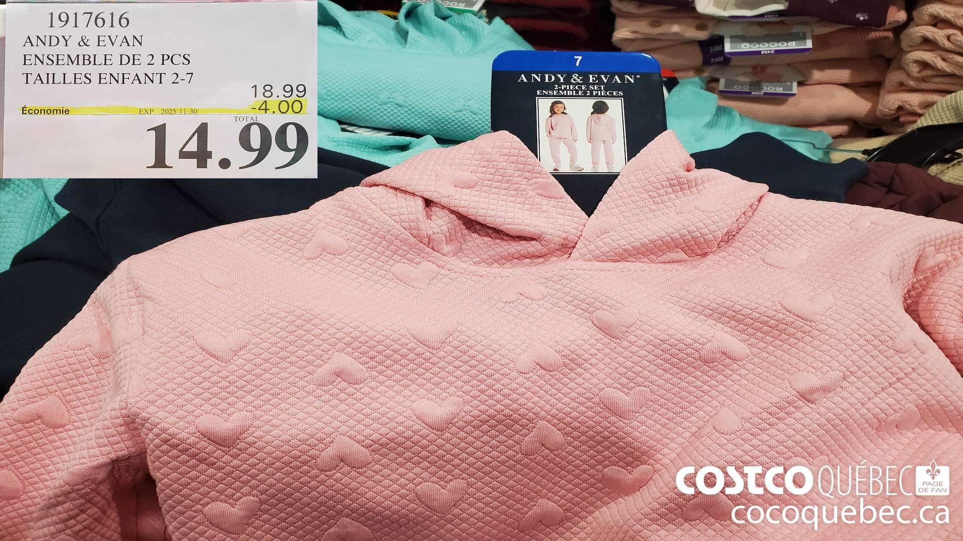 1917616 ANDY & EVAN ENSEMBLE DE 2 PCS TAILLES ENFANT 2-7 ($4.00 INSTANT SAVINGS EXPIRES ON 2025-11-30) $14.99
