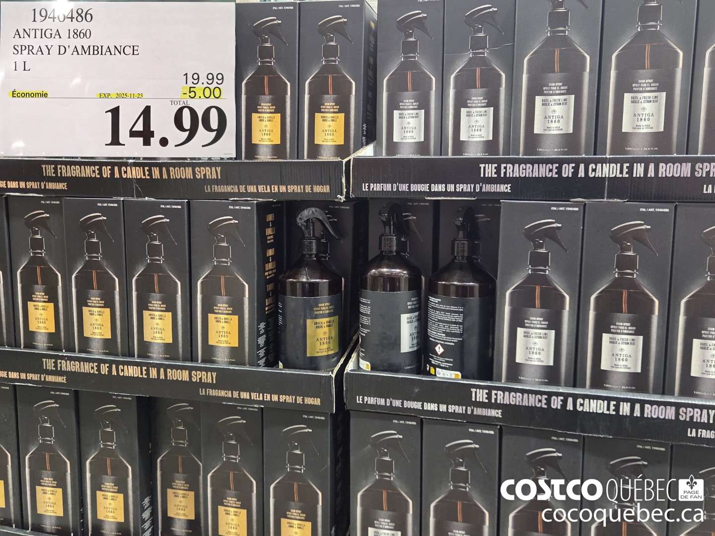 1946486 ANTIGA 1860 SPRAY D' AMBIANCE 1L ($5.00 INSTANT SAVINGS EXPIRES ON 2025-11-23) $14.99